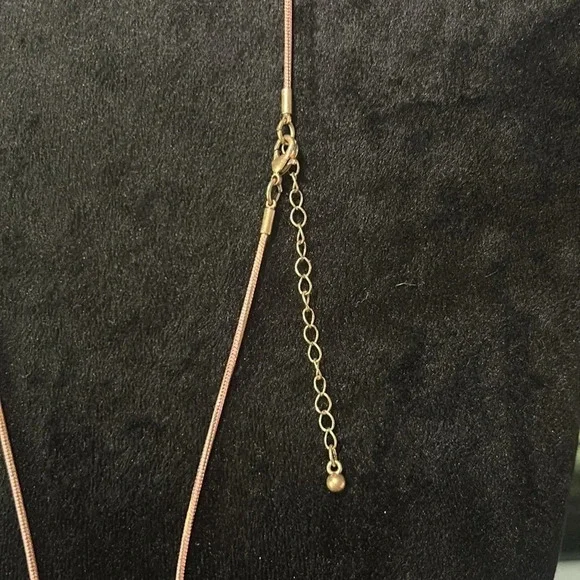 Handmade Delicate Brass Chains Bell Tassel Pendent Long Rose Gold Necklace - Picture 4 of 4